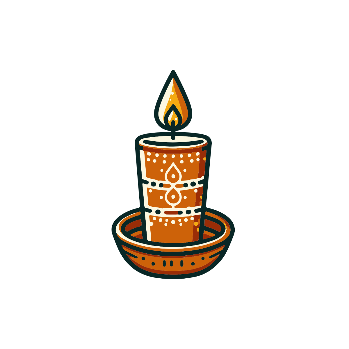 Diwali Candle Clipart - Edit Online | Template.net