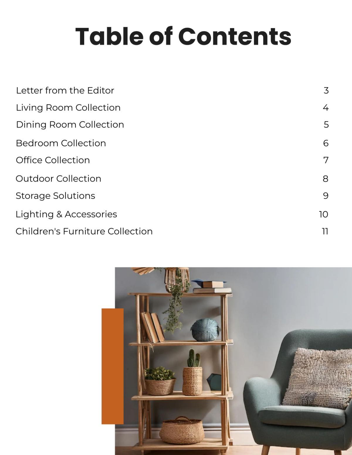 Free Furniture Store Catalog Template to Edit Online