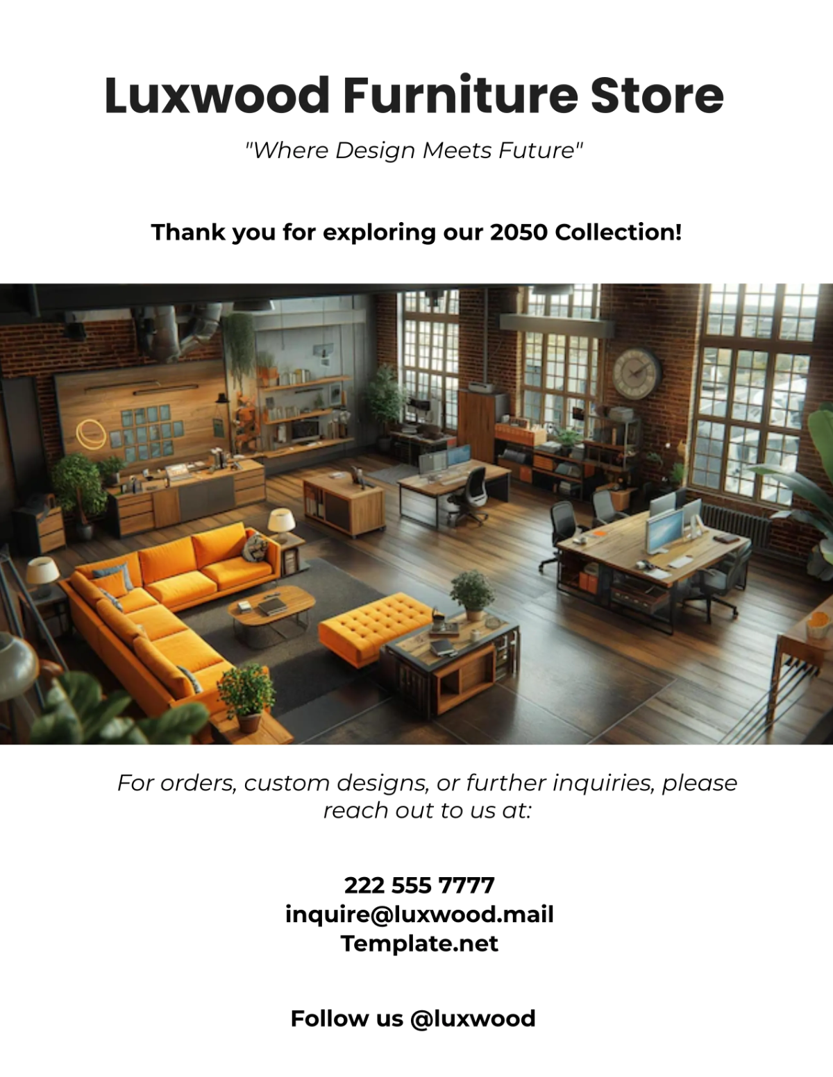Free Furniture Store Catalog Template to Edit Online