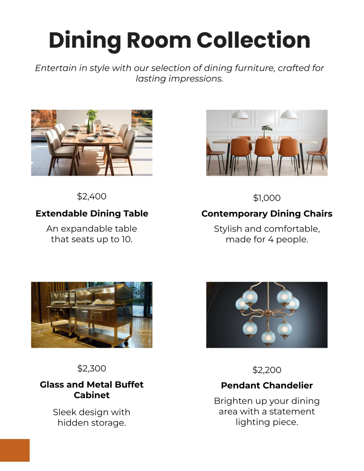 Free Furniture Store Catalog Template to Edit Online
