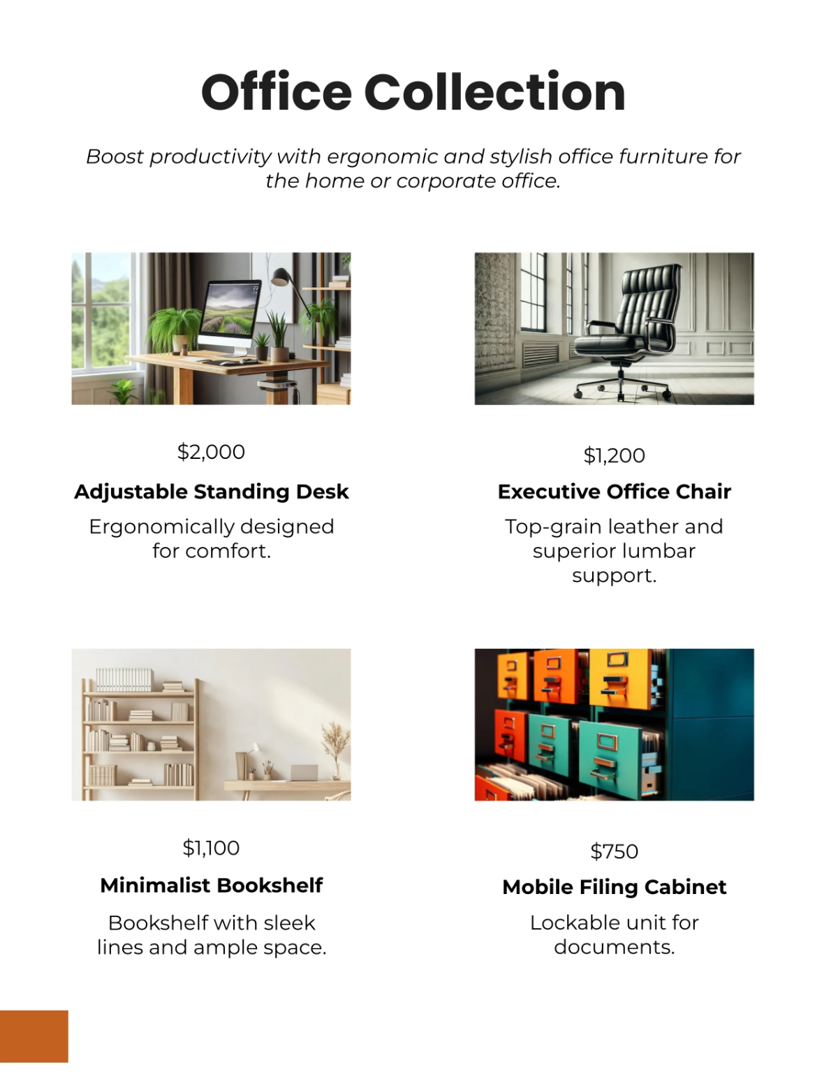 Free Furniture Store Catalog Template to Edit Online