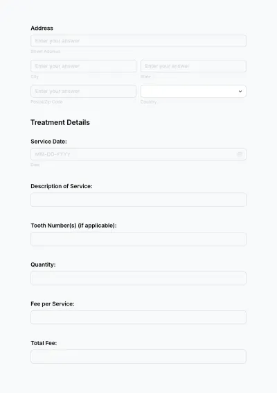 Free Dental Clinic Invoice Form Template to Edit Online