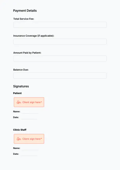 Free Dental Clinic Invoice Form Template to Edit Online