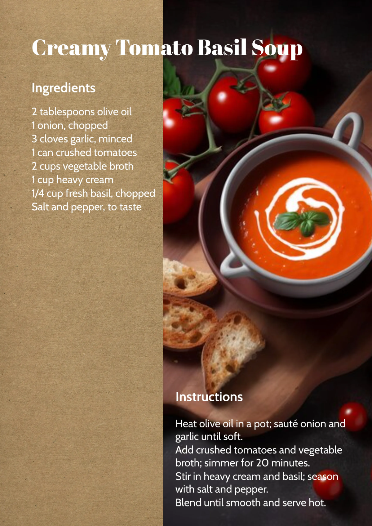 Free DIY Cookbook Template to Edit Online