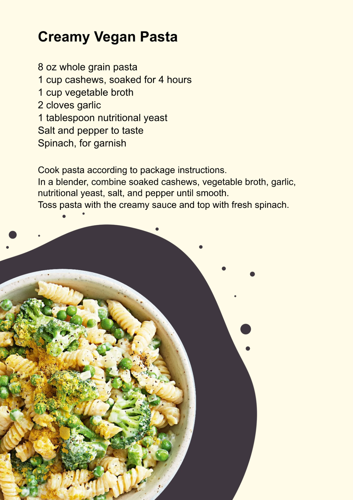 Free Vegan Cookbook Template to Edit Online