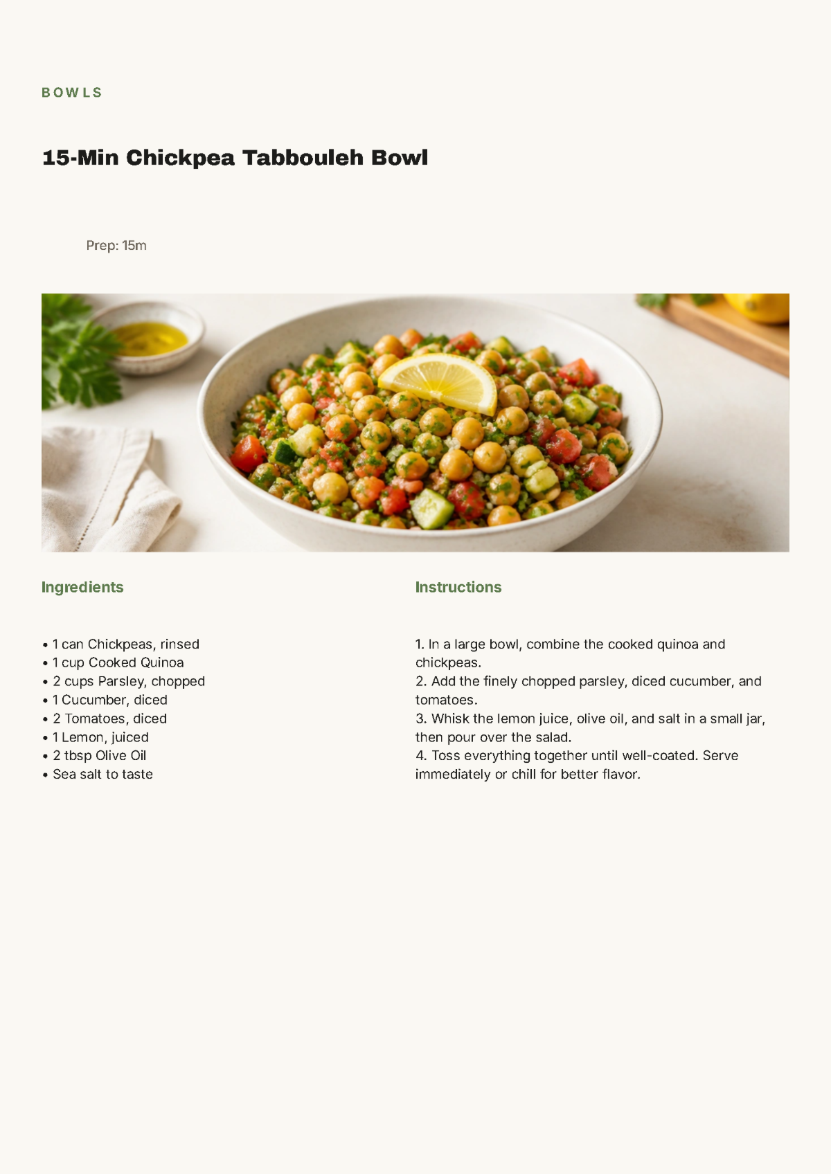 Free Vegan Cookbook Template to Edit Online