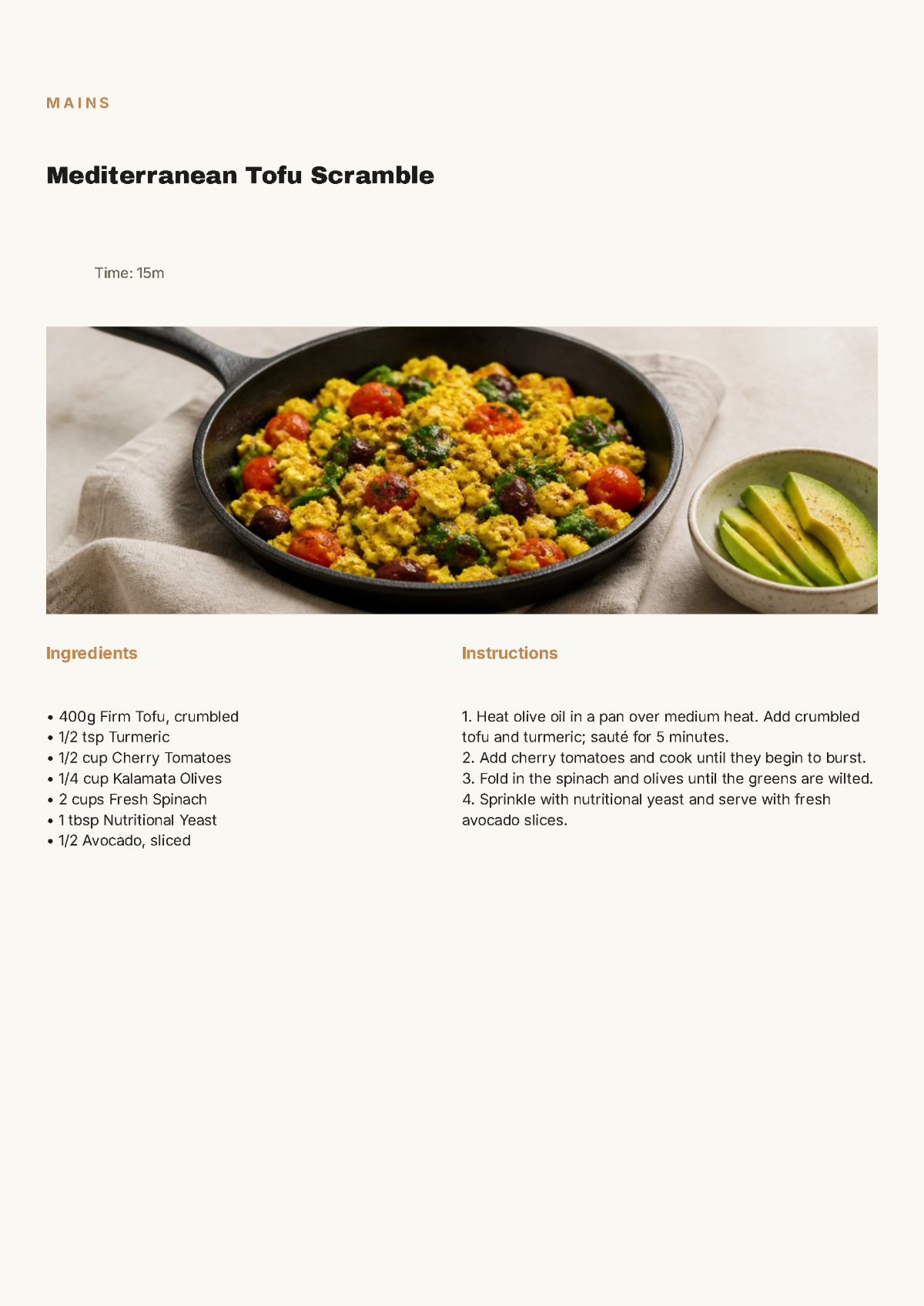 Free Vegan Cookbook Template to Edit Online