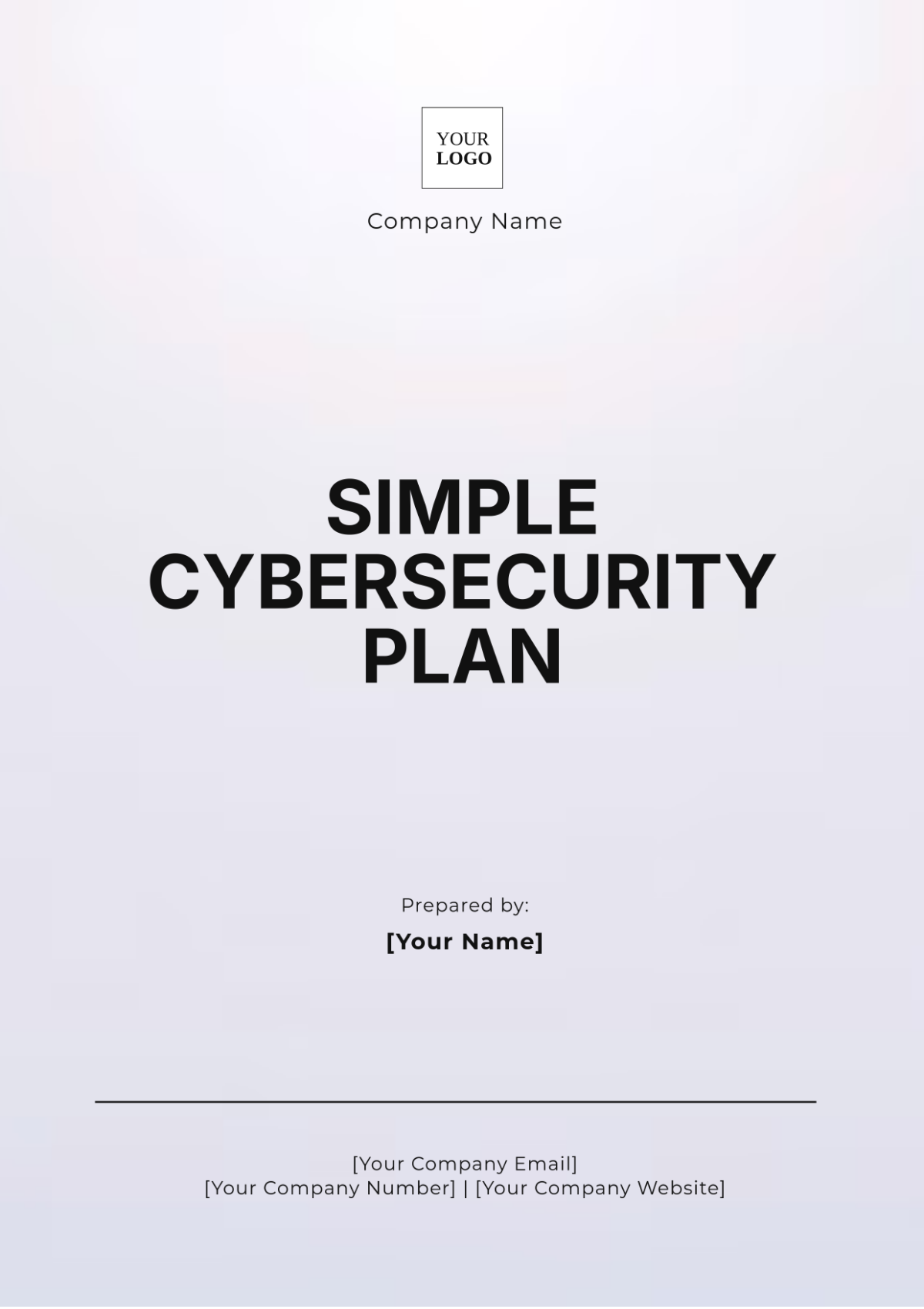 Simple Cybersecurity Plan Template - Edit Online & Download