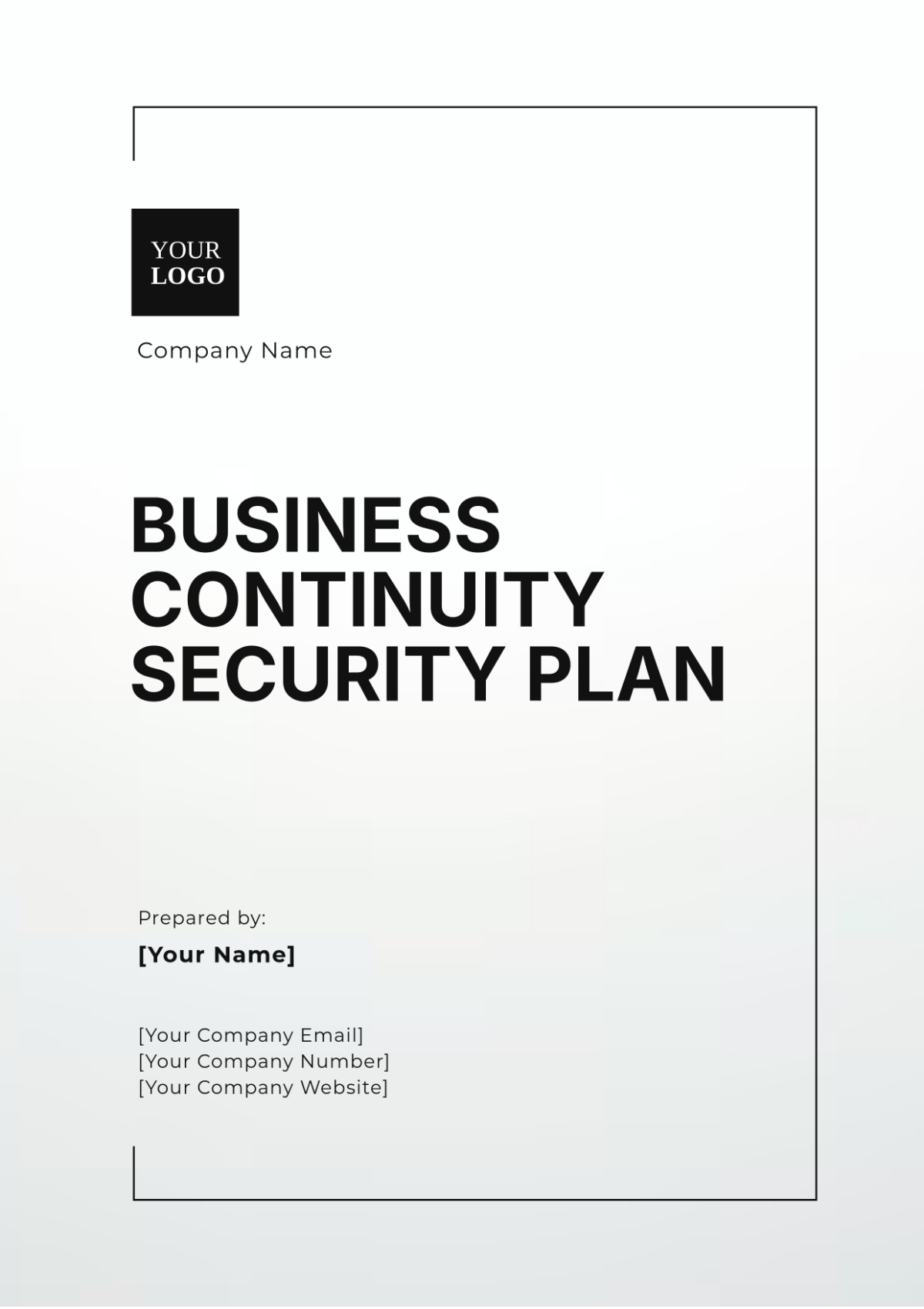 Business Continuity Security Plan Template - Edit Online & Download