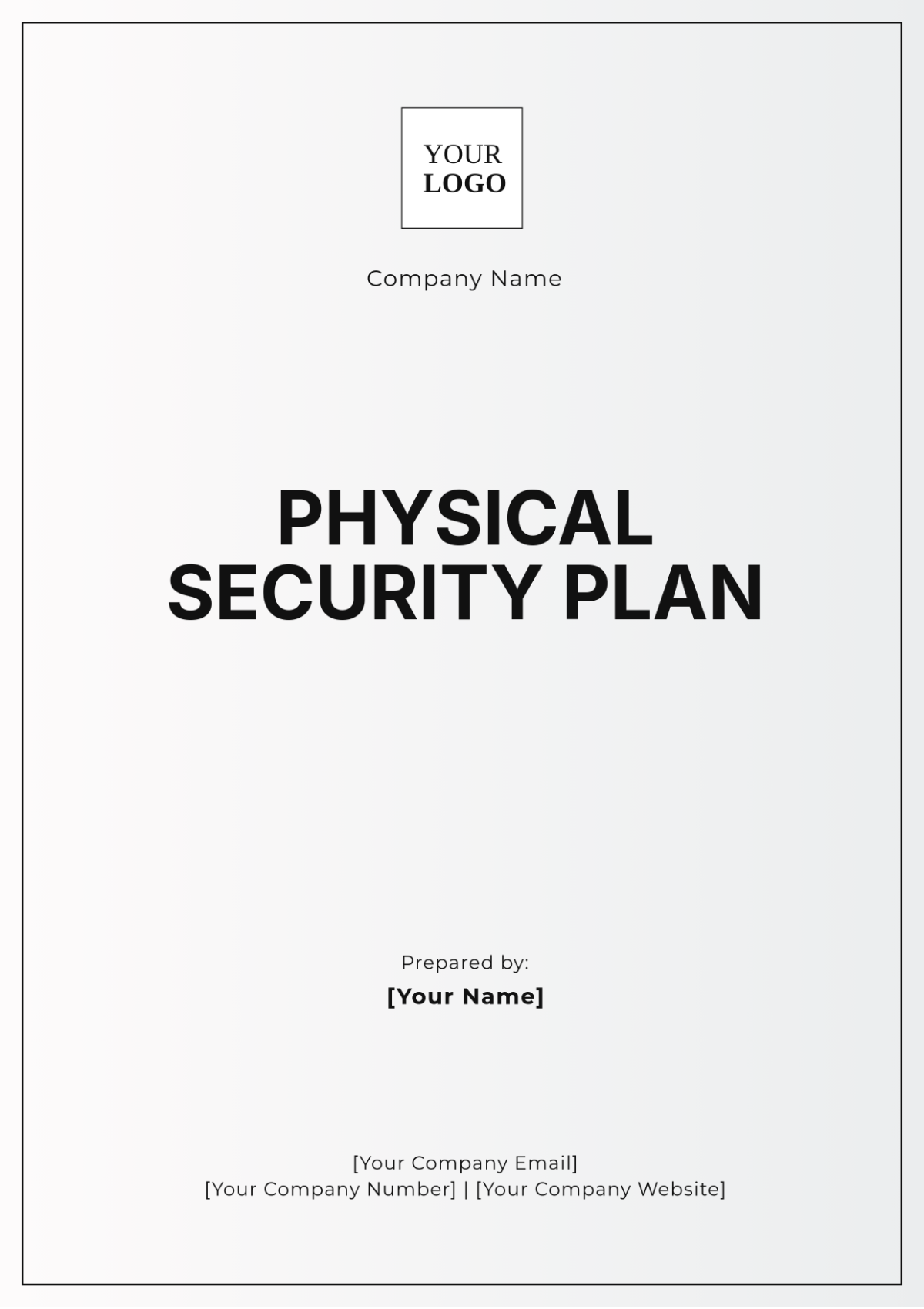 Physical Security Plan Template - Edit Online & Download