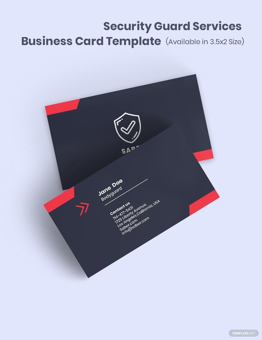 Security Guard Services Business Card Template