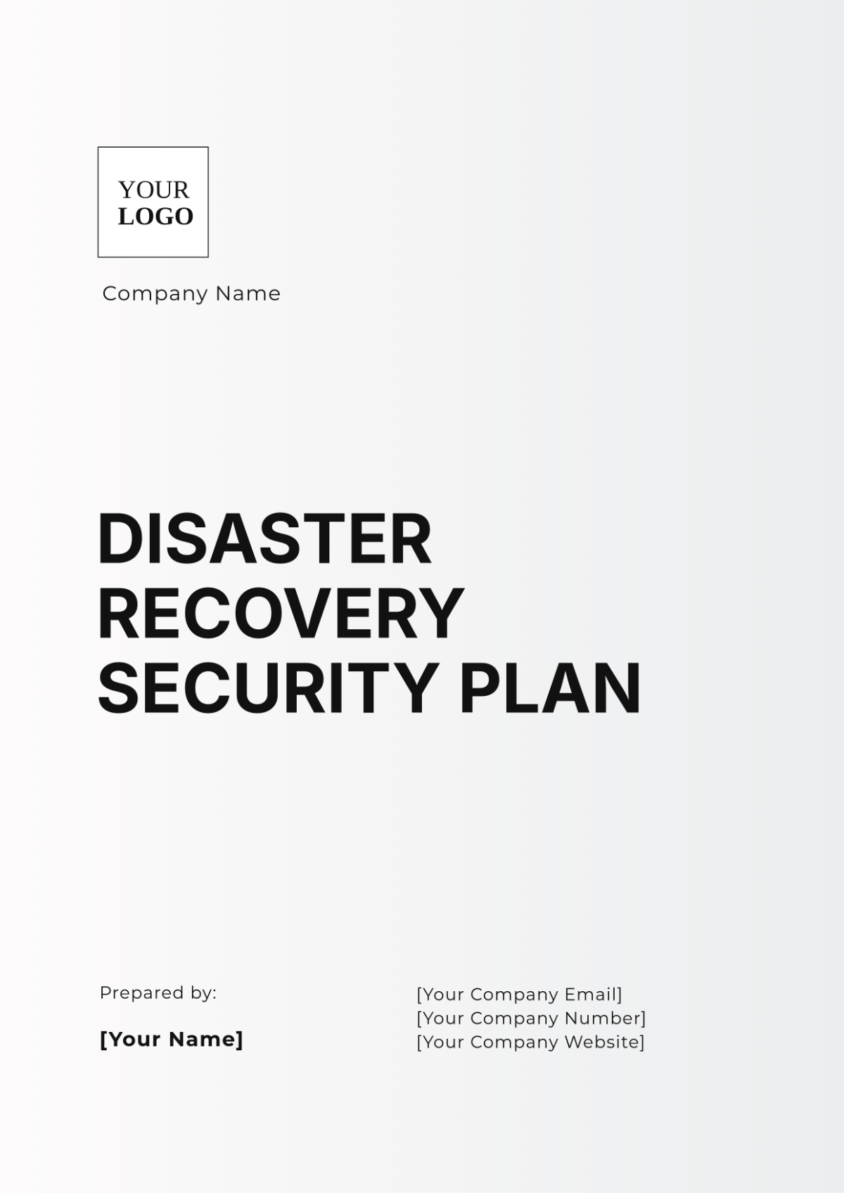 Disaster Recovery Security Plan Template - Edit Online & Download