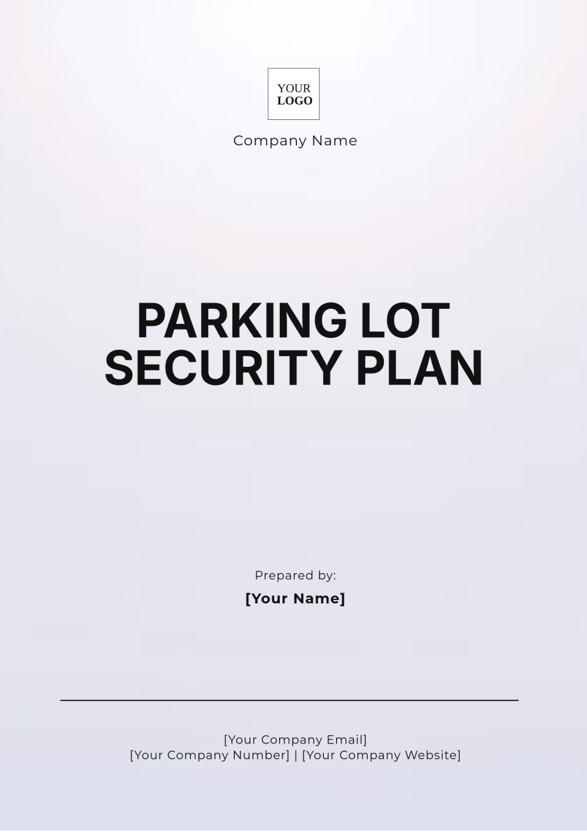 Parking Lot Security Plan Template - Edit Online & Download