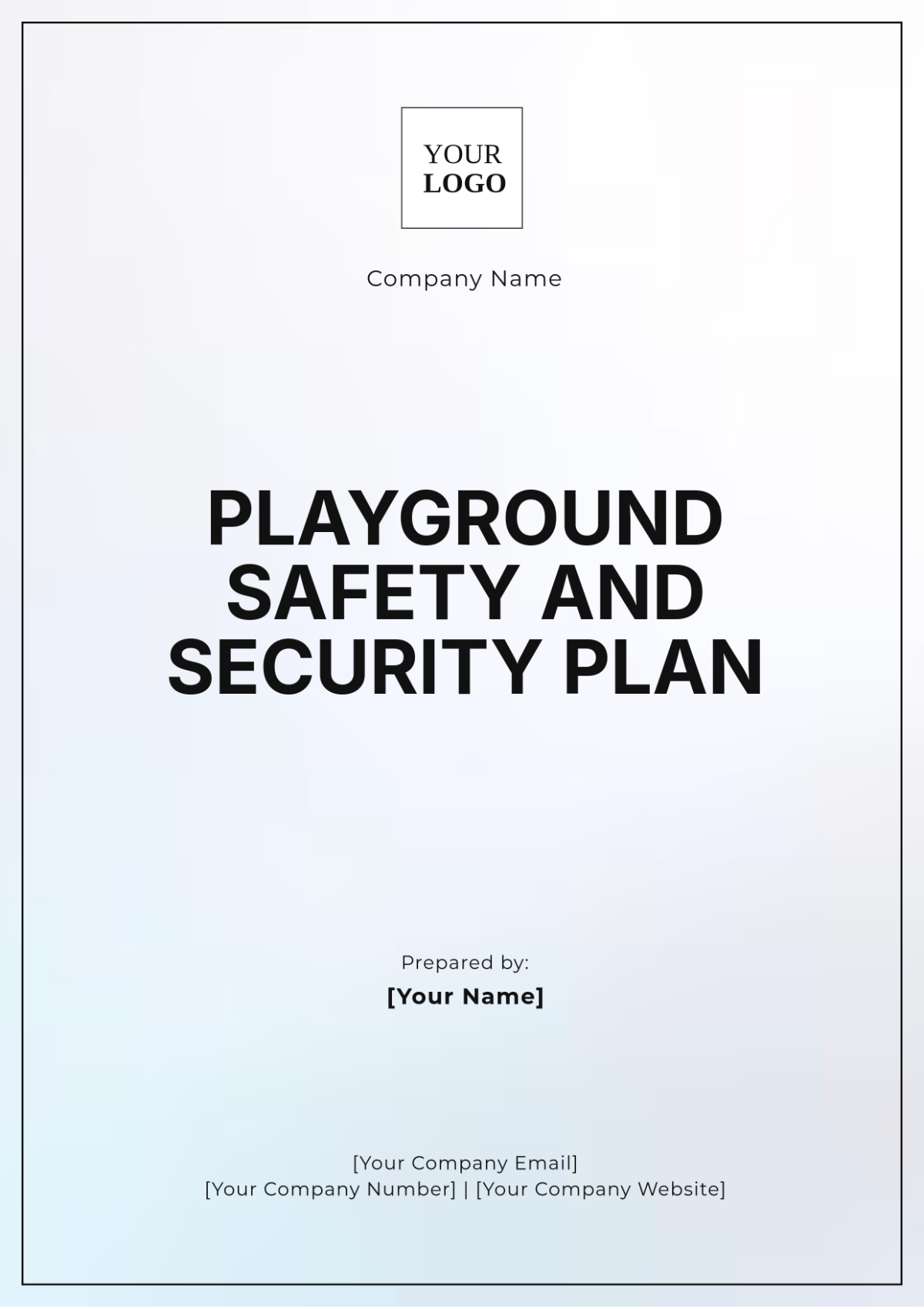 Playground Safety Security Plan Template - Edit Online & Download