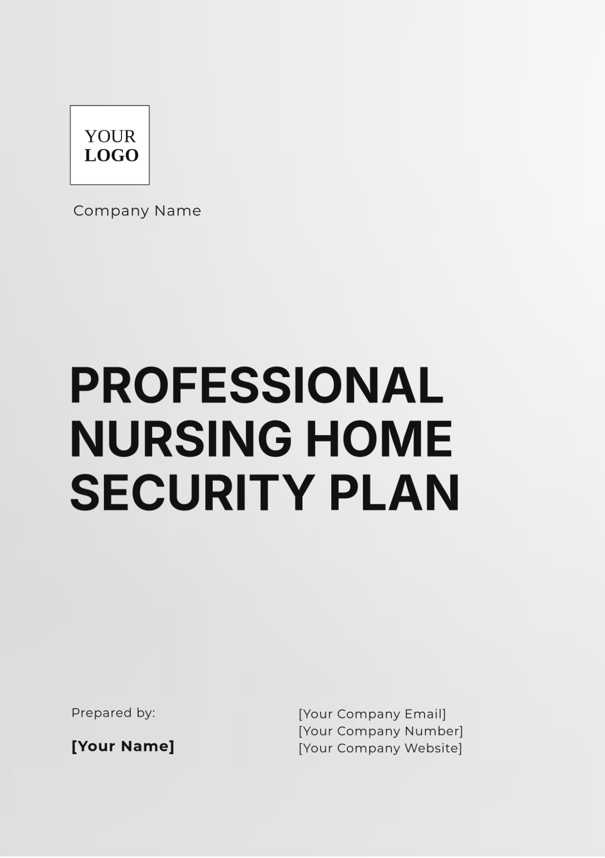 Professional Nursing Home Security Plan Template - Edit Online & Download