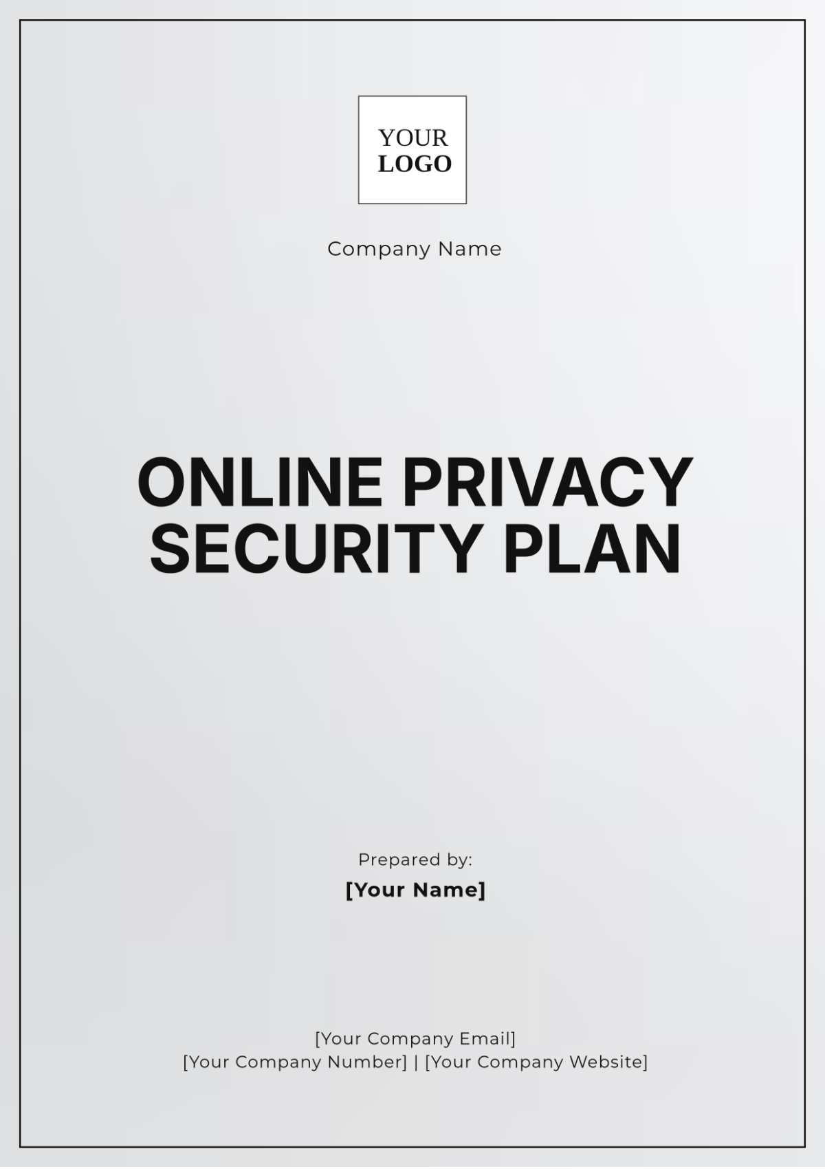 Online Privacy Security Plan Template - Edit Online & Download