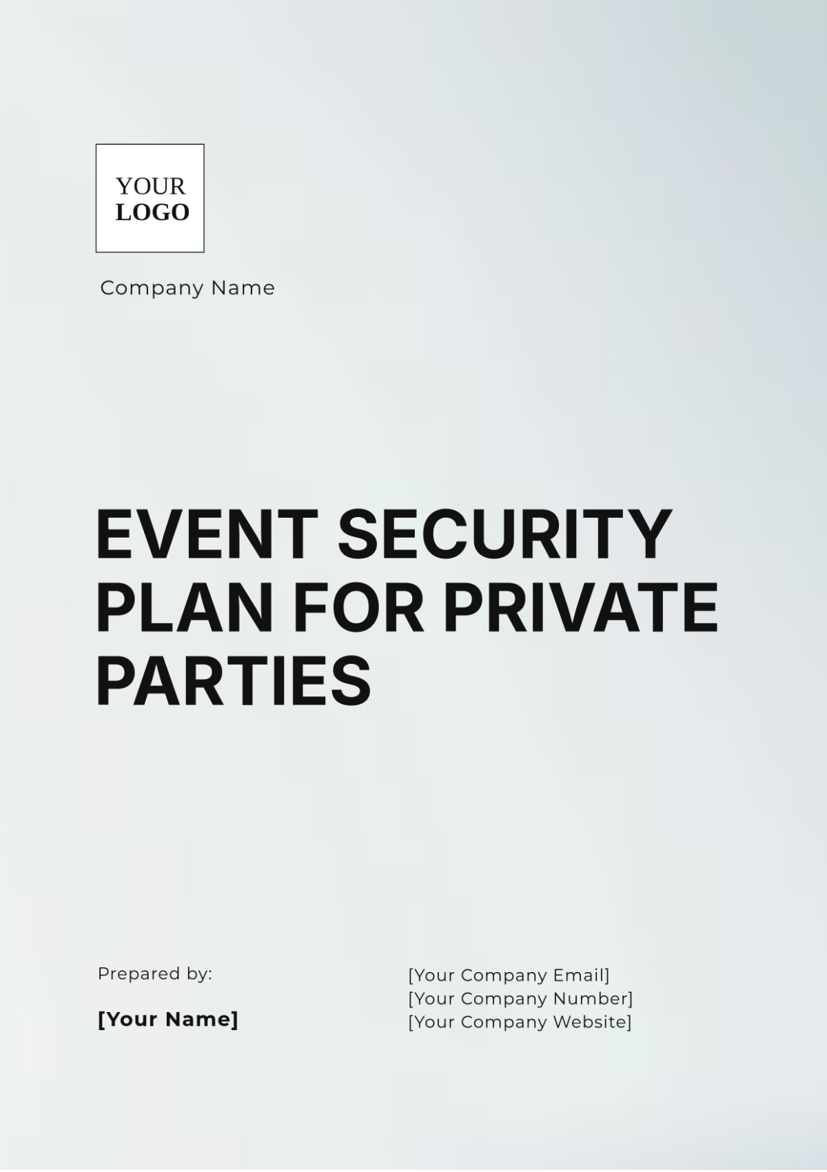 Event Security Plan for Private Parties Template - Edit Online & Download