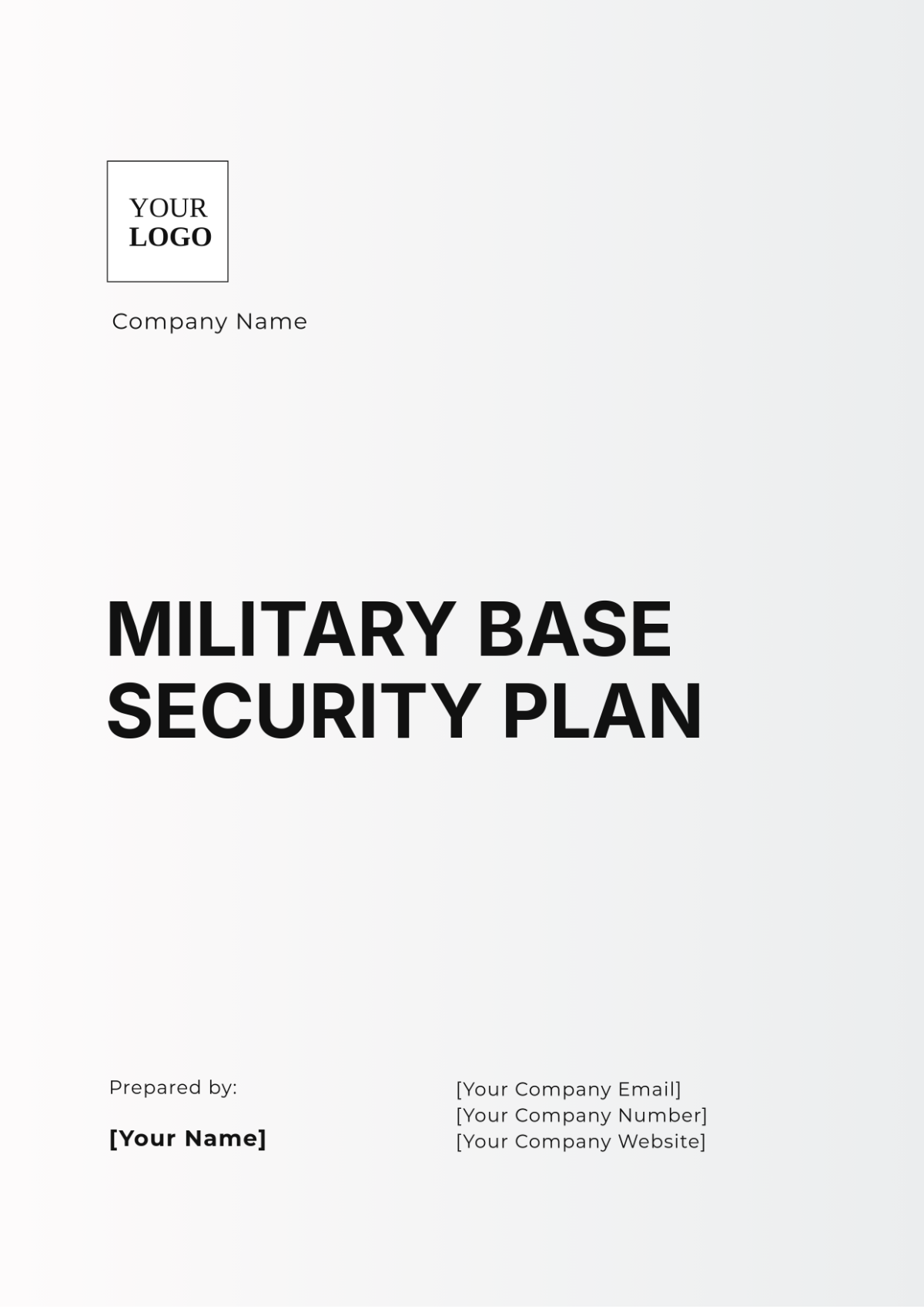 Military Base Security Plan Template - Edit Online & Download