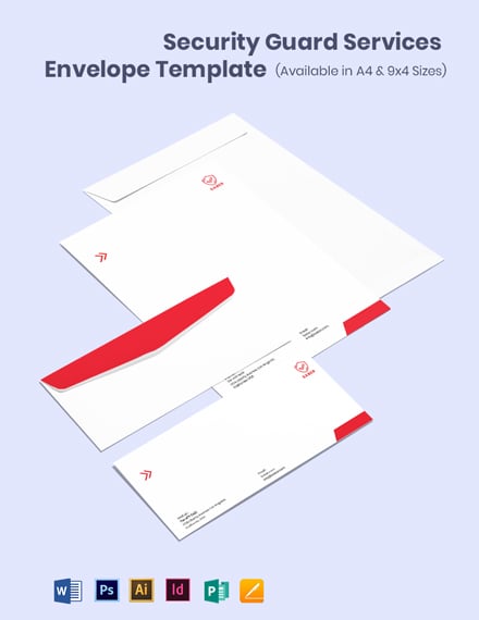 Security Guard Services Envelope Template