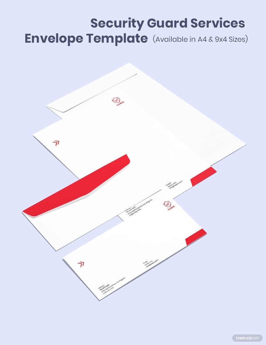 Security Guard Services Envelope Template