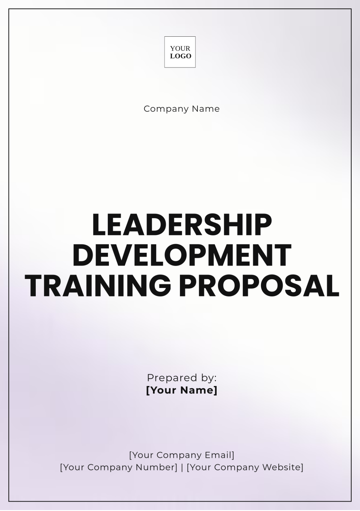 Leadership Development Training Proposal Template - Edit Online & Download