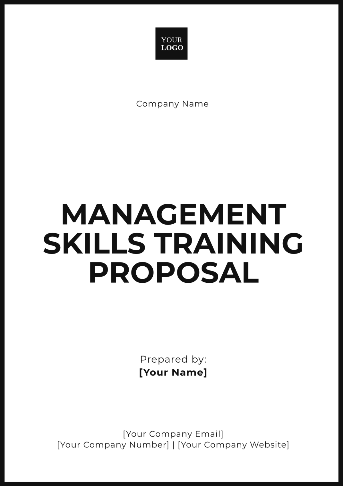 Management Skills Training Proposal Template - Edit Online & Download