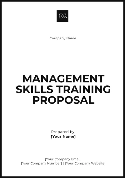 Free Management Skills Training Proposal Template to Edit Online