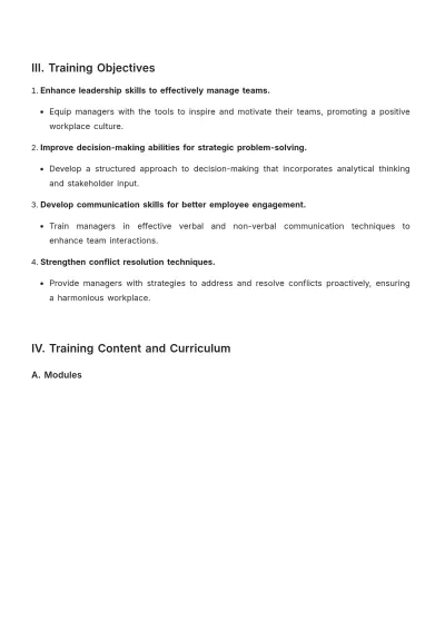 Free Management Skills Training Proposal Template to Edit Online