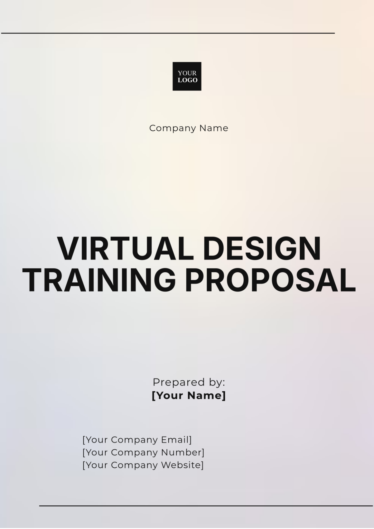 Virtual Design Training Proposal Template - Edit Online & Download