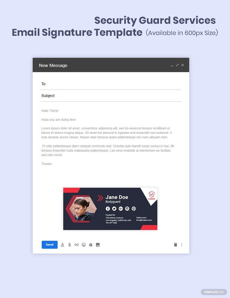 Security Guard Services Email Signature Template