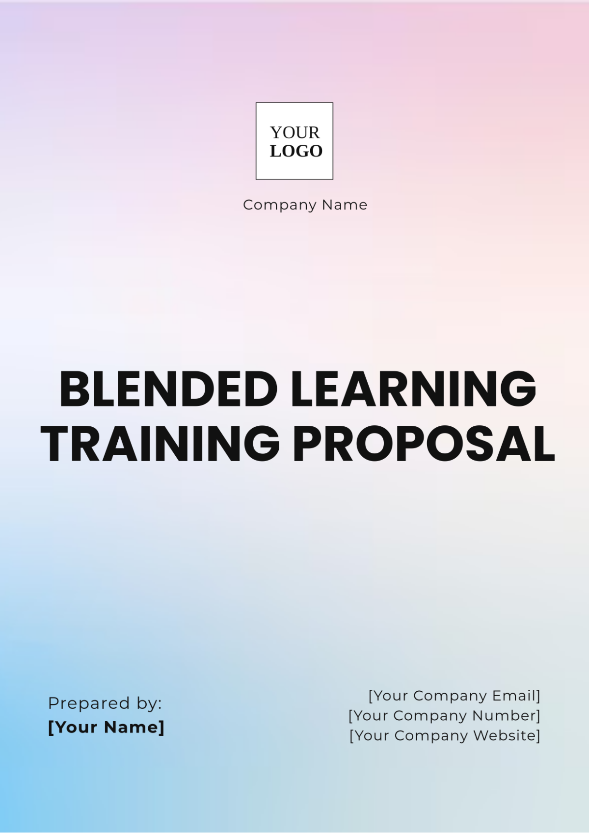 Blended Learning Training Proposal Template - Edit Online & Download