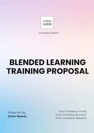 Free Blended Learning Training Proposal Template to Edit Online