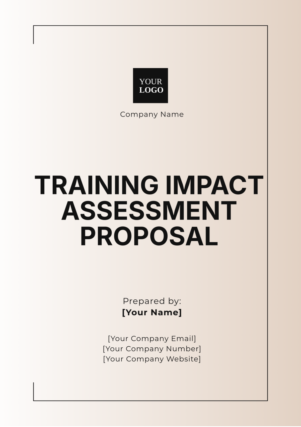 Training Impact Assessment Proposal Template - Edit Online & Download