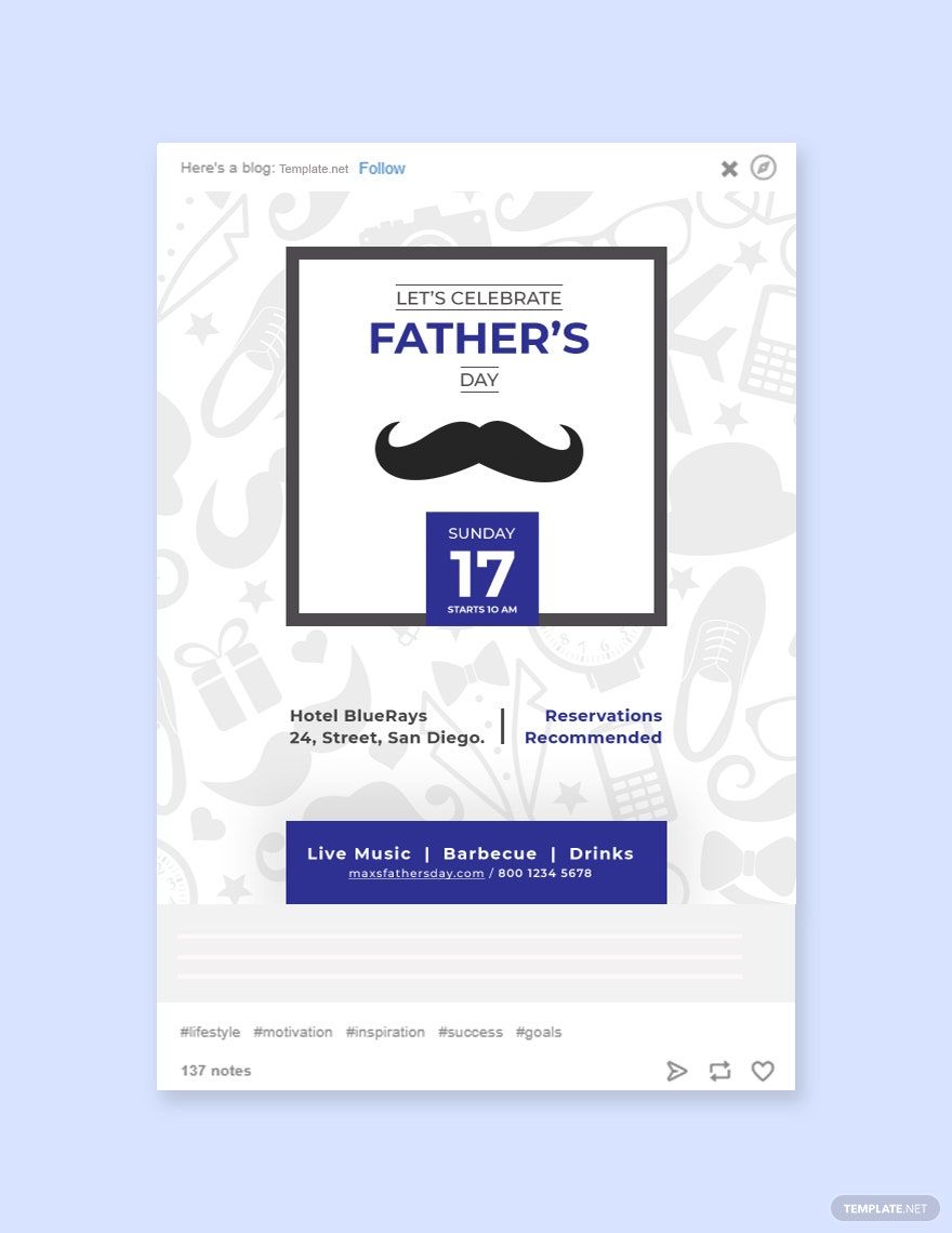 Father's Day Tumblr Post Template