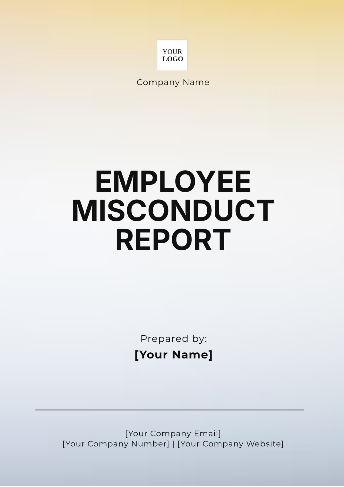 Employee Misconduct Report Template - Edit Online & Download