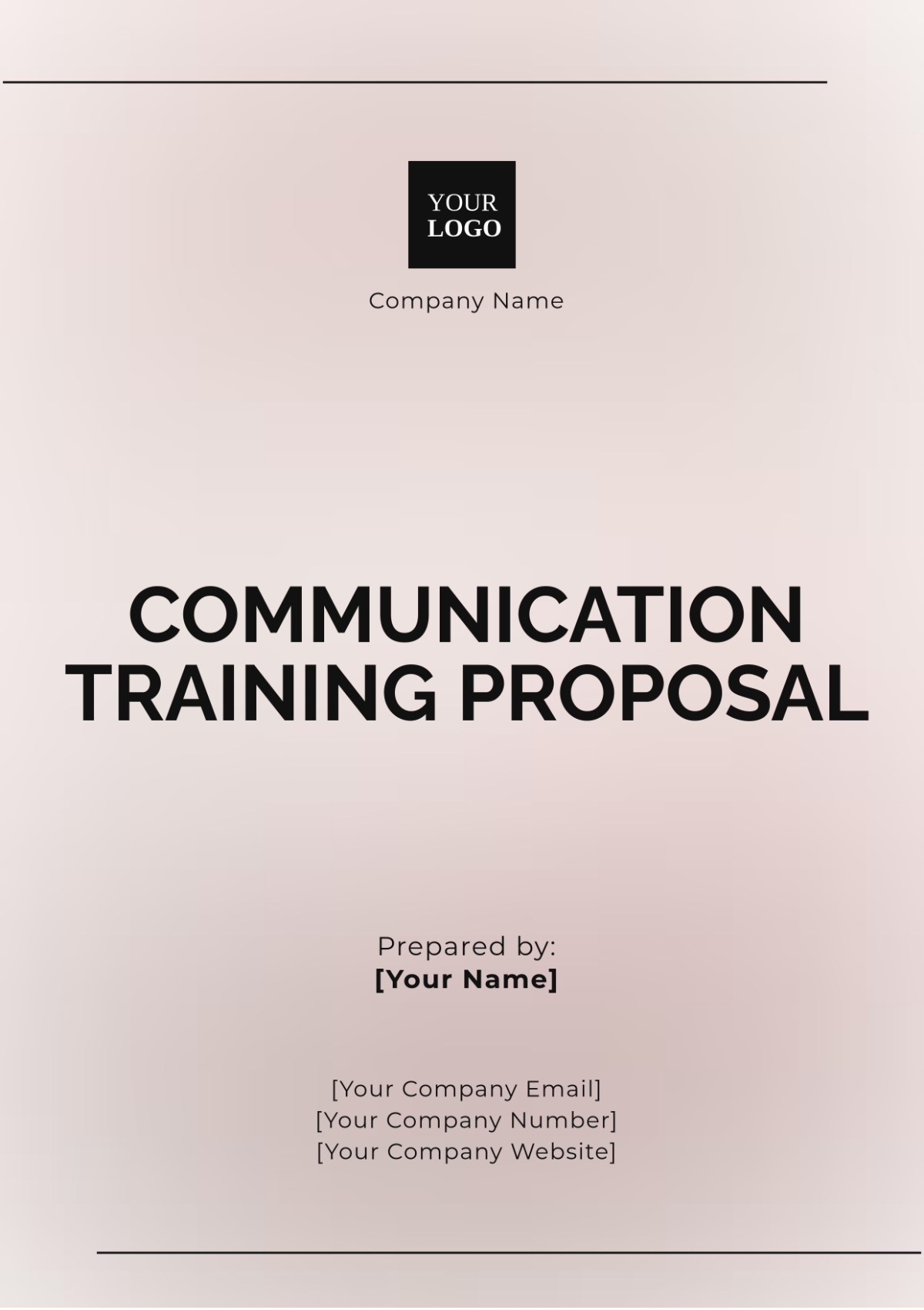 Communication Training Proposal Template - Edit Online & Download