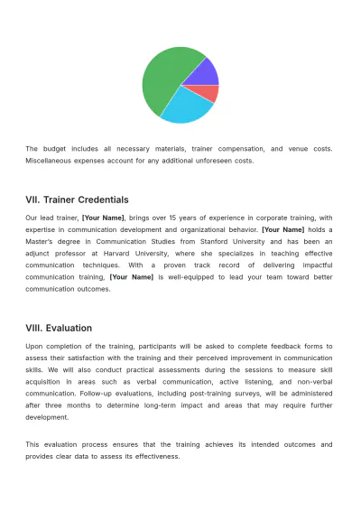 Free Communication Training Proposal Template to Edit Online