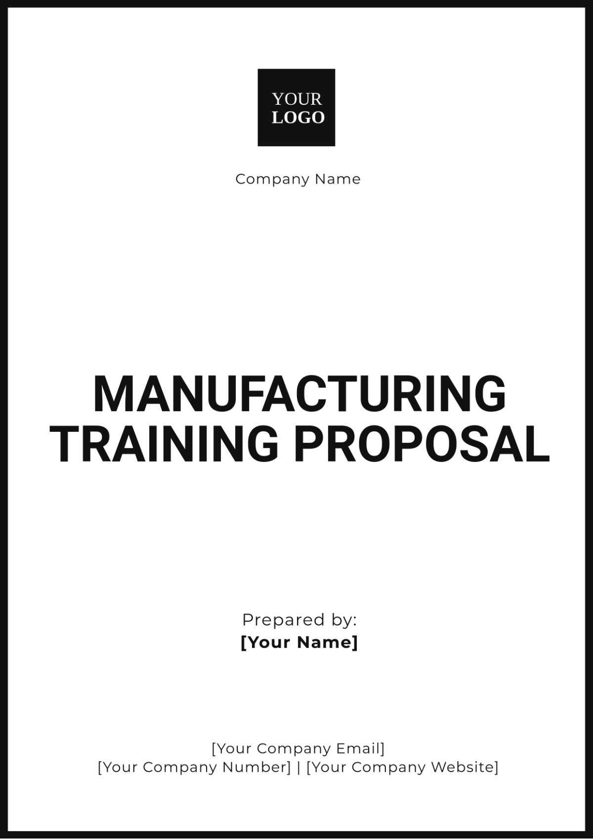 Manufacturing Training Proposal Template - Edit Online & Download