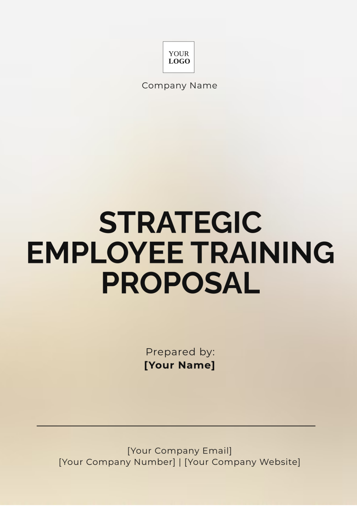 Strategic Employee Training Proposal Template - Edit Online & Download