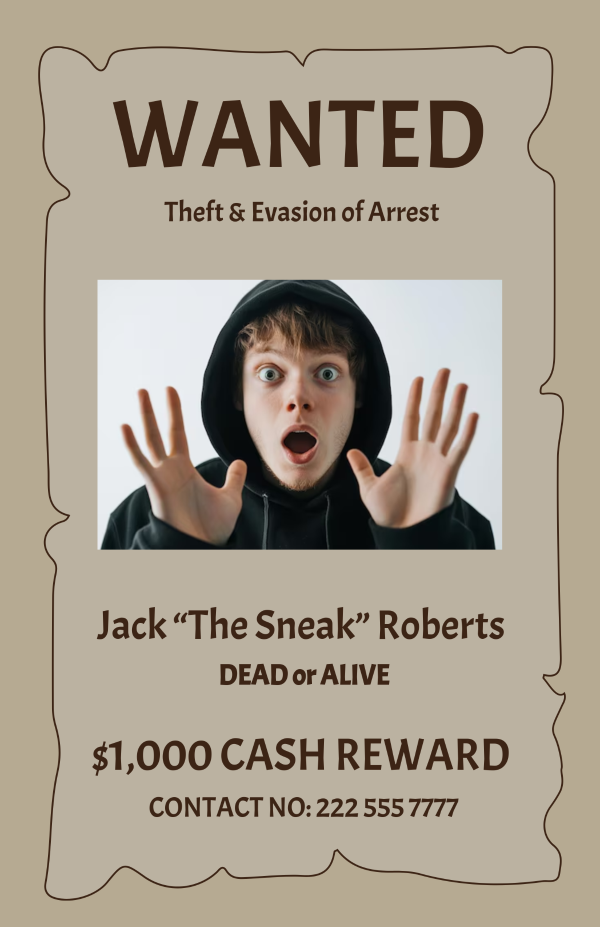 Customizable Wanted Poster