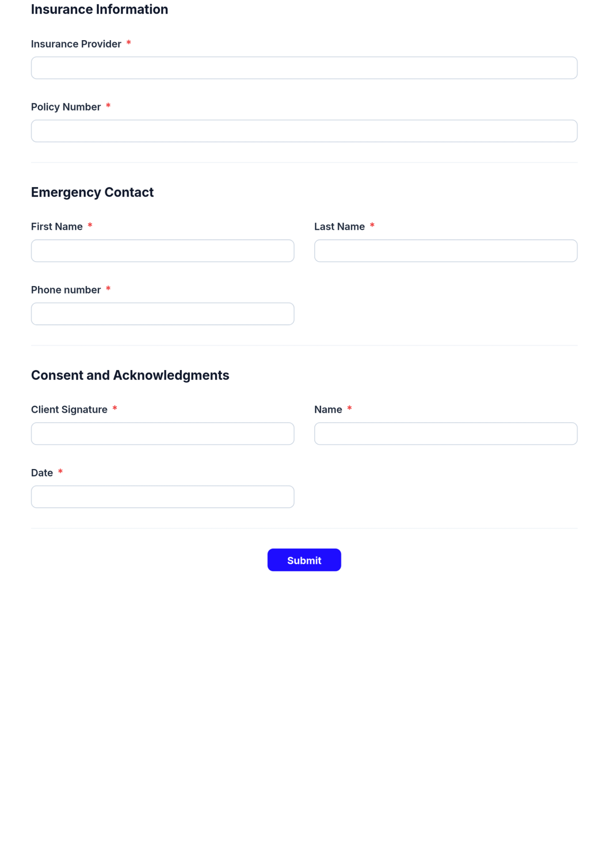Free Dental Clinic Intake Form Template & AI Maker Free Dental Clinic Intake Form Template & AI Maker