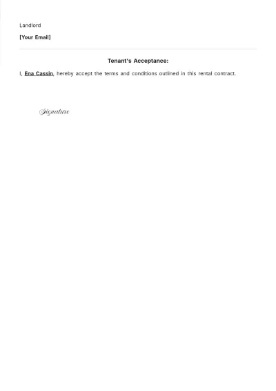 Free Rental Contract Letter Template to Edit Online