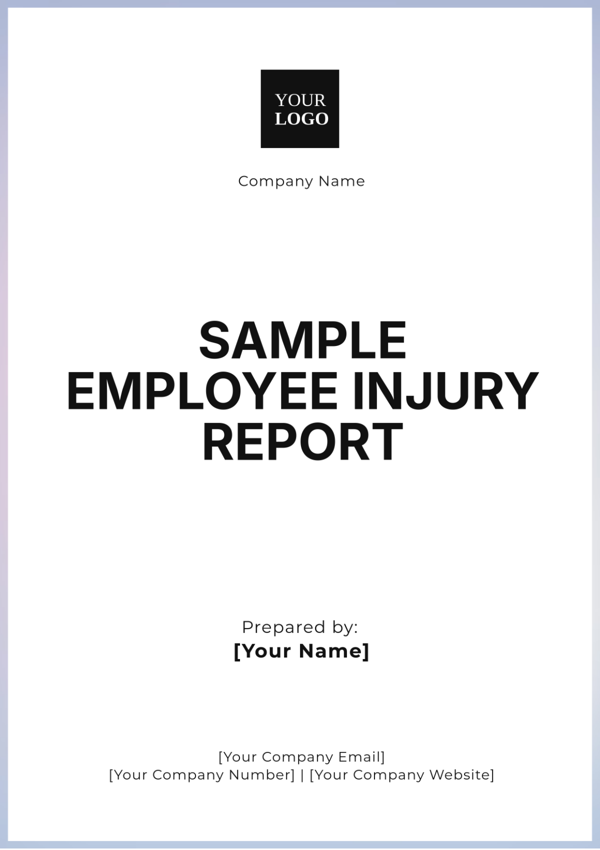 Sample Employee Injury Report Template - Edit Online & Download