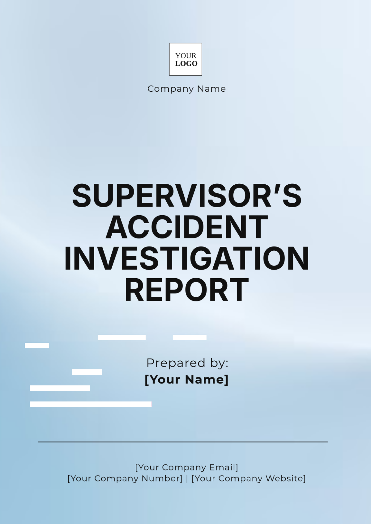 Supervisor’s Accident Investigation Report Template - Edit Online & Download