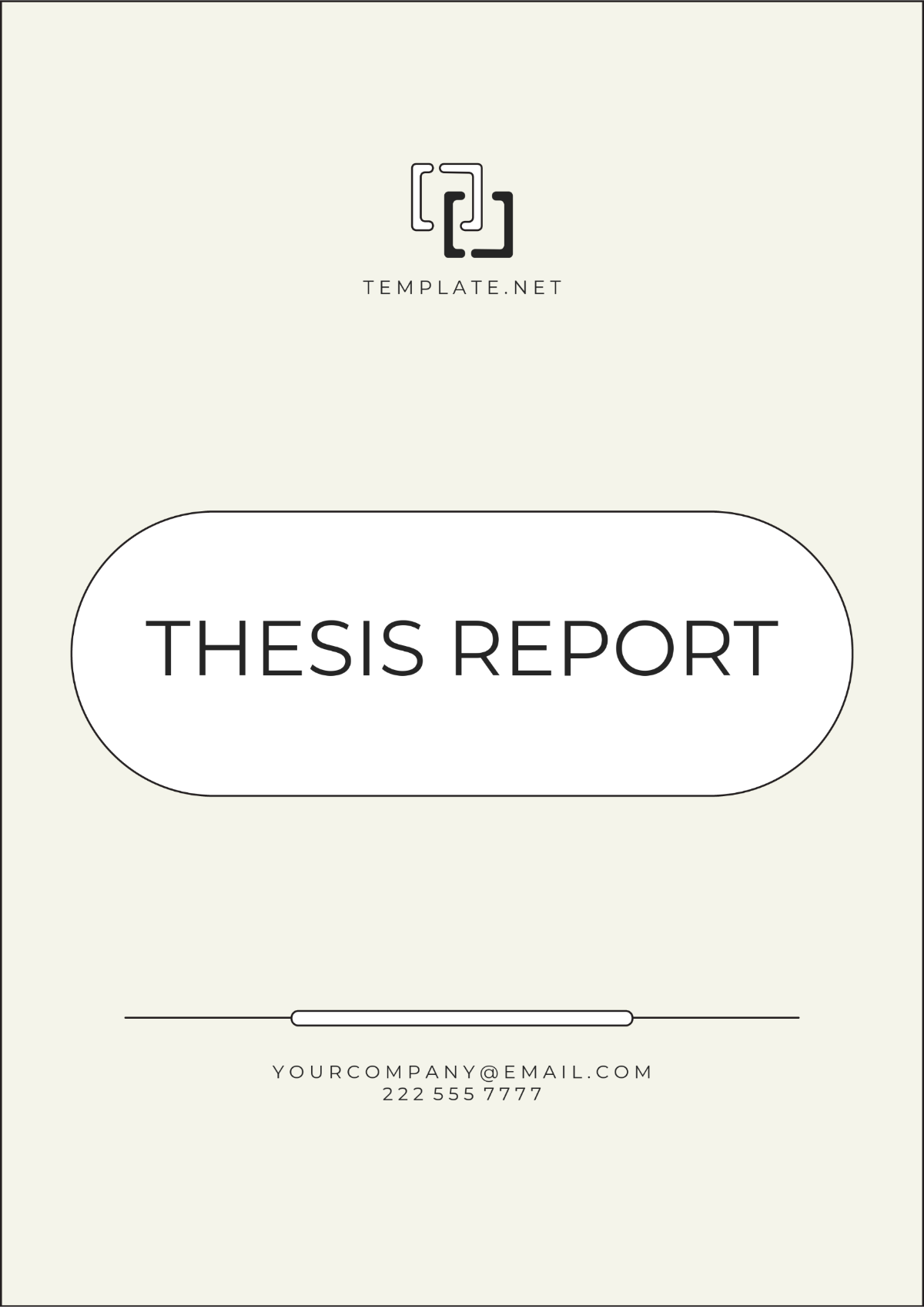 Free Thesis Report Template to Edit Online