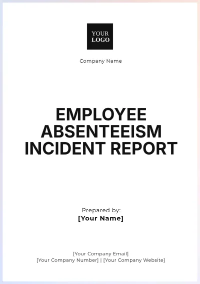 Free Employee Absenteeism Incident Report Template to Edit Online