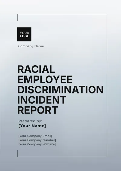 Free Racial Employee Discrimination Incident Report Template to Edit Online