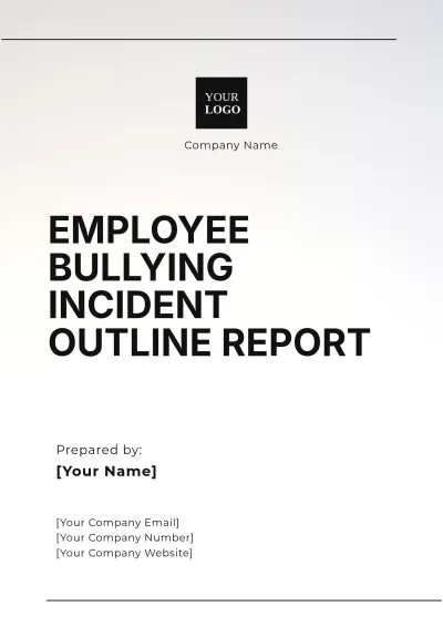 Free Employee Bullying Incident Outline Report Template to Edit Online