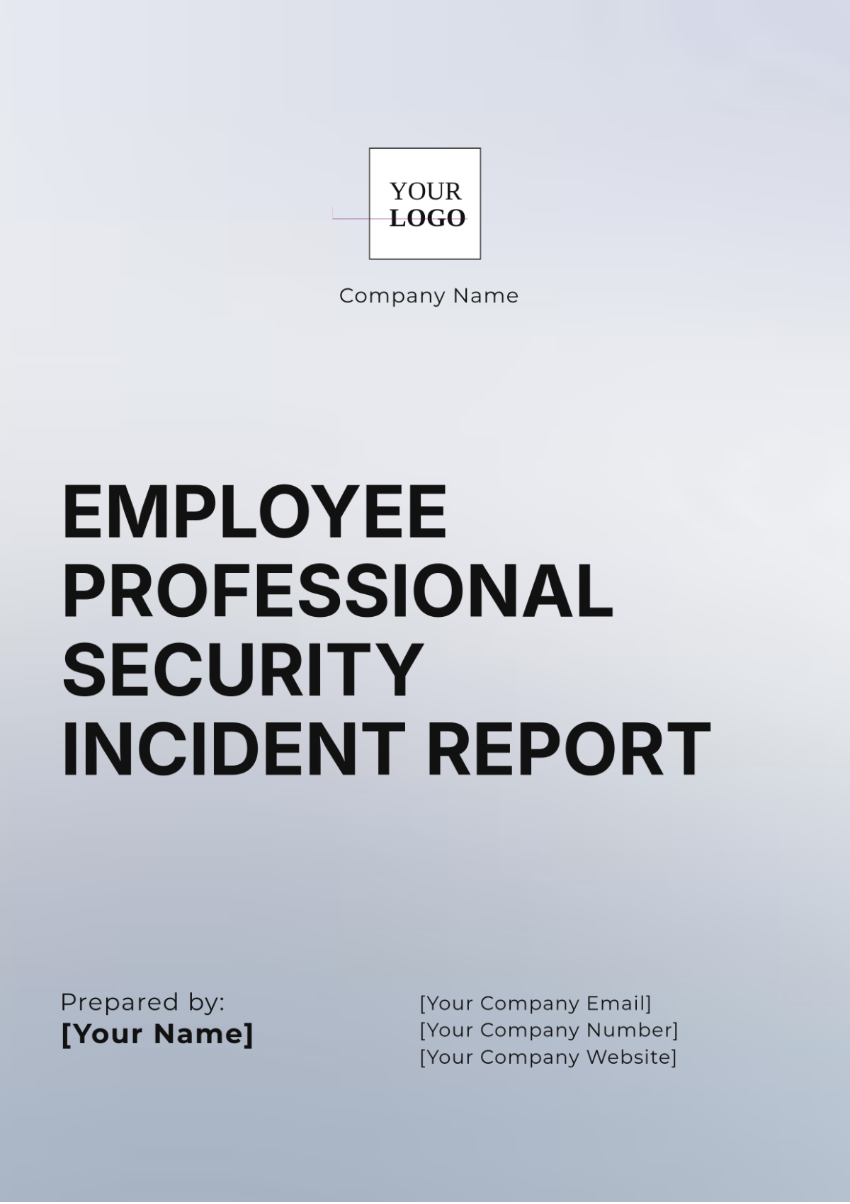 Employee Professional Security Incident Report Template - Edit Online & Download