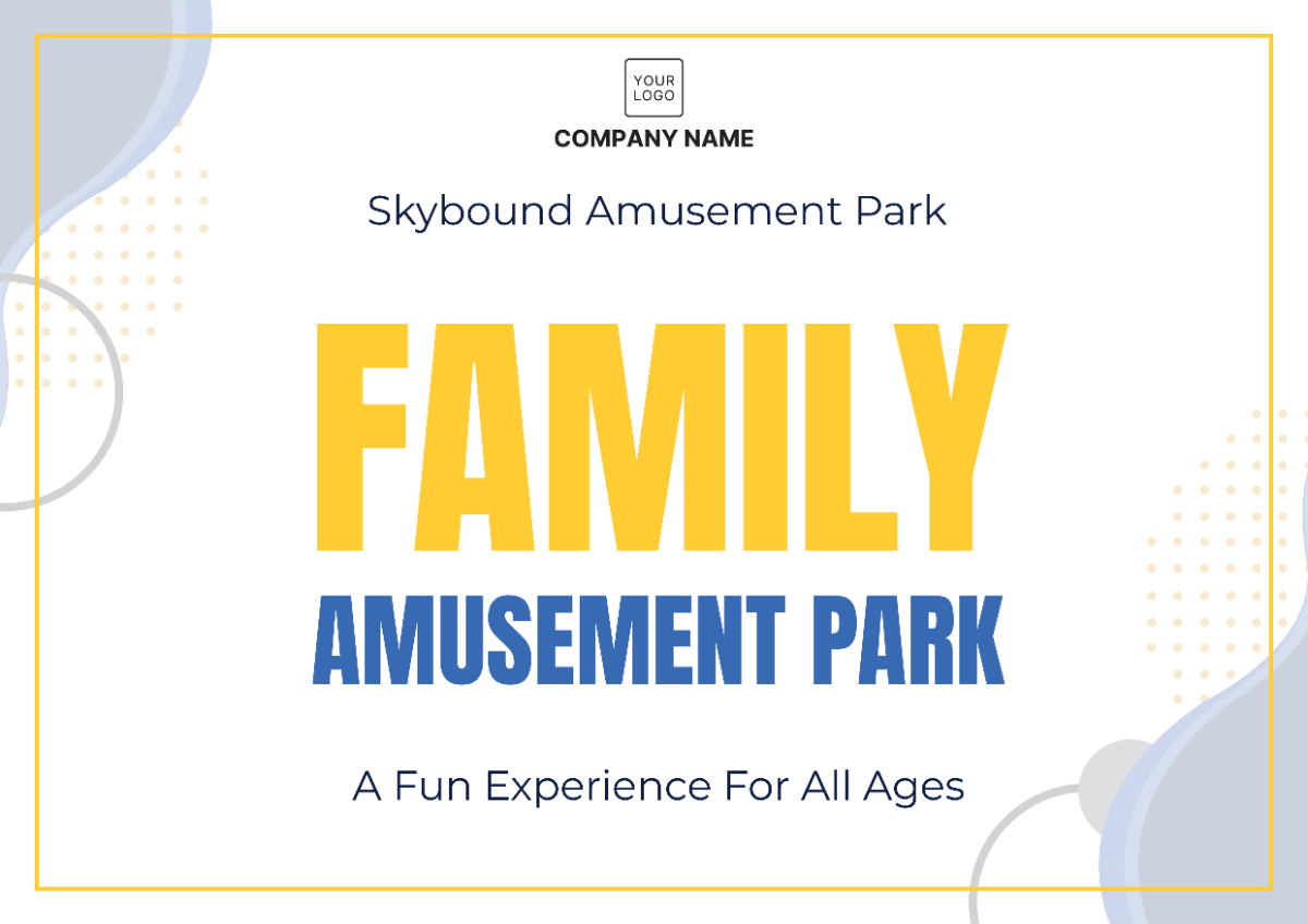 Amusement Park Signage Template - Edit Online & Download